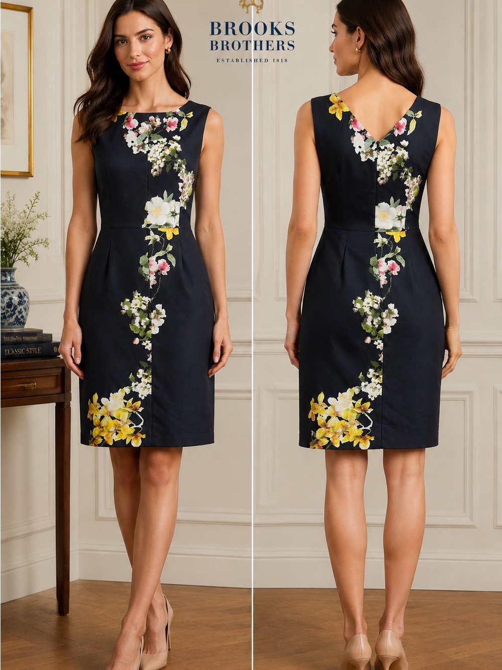 Brooks Brothers Floral Sheath Dress
Size 6